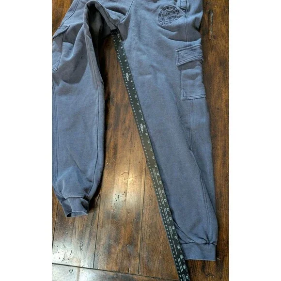 Gymshark Heritage Cargo Joggers XS Graphite Blue Pump Cover Vintage Look